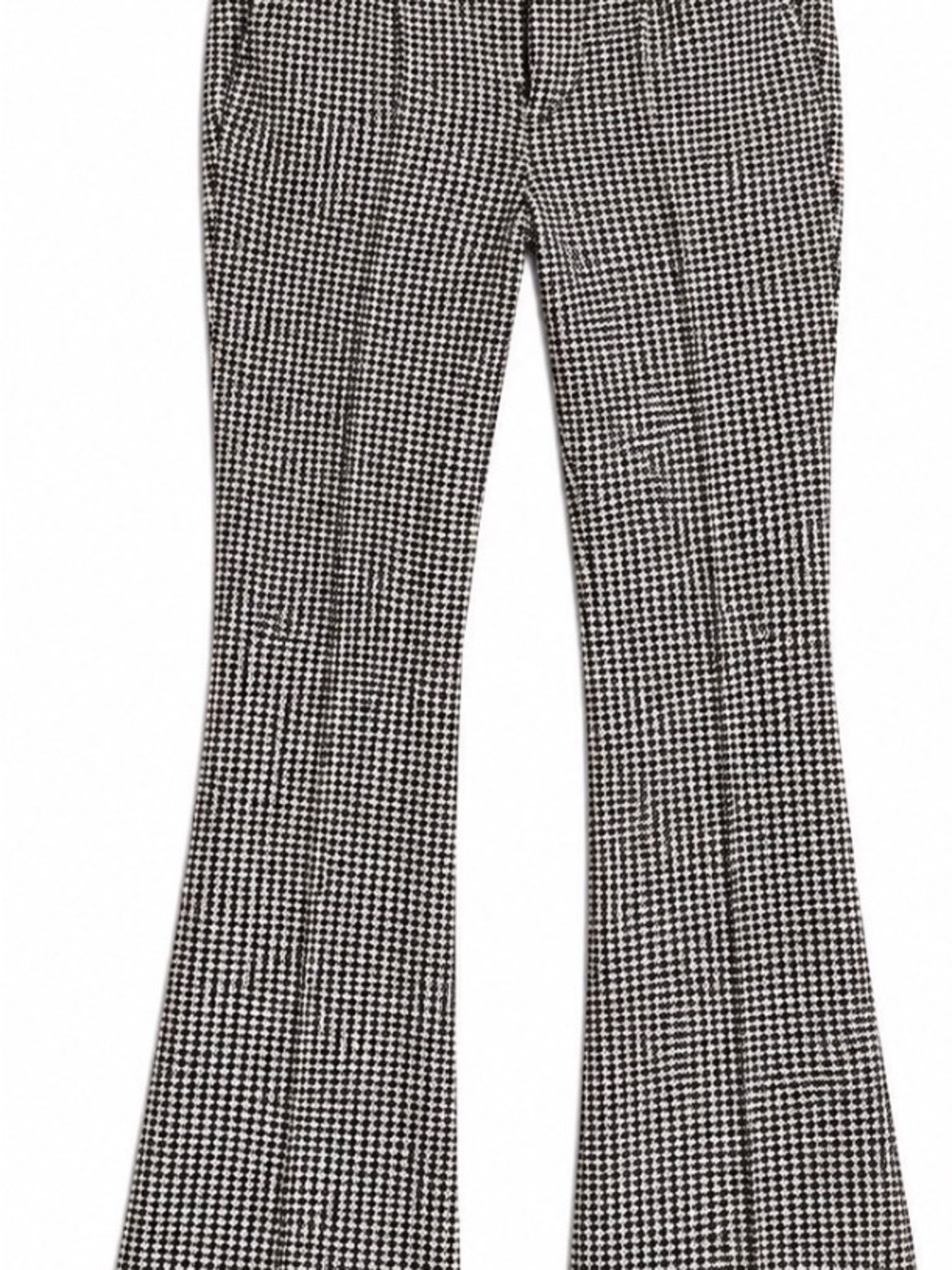 Anthropologie Black & White Houndstooth Flare Pants